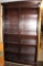 Pair of Large Dark Stained Wood Shelves