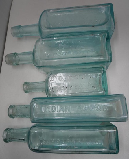 Five Antique Bottles