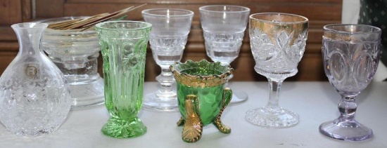 Antique Glass and Crystal Assortment