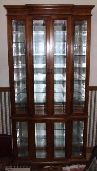 Beautiful Wood and Glass Hutch