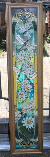 Dragon Fly Colored Glass Panel