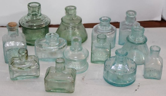 13 Small Antique Bottles
