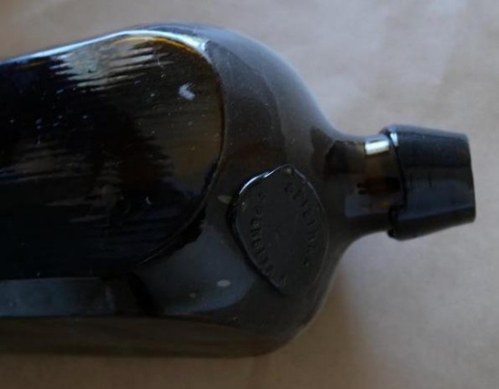 Original Spengler's Hand Blown Amber Bottle