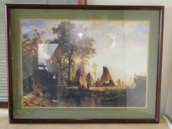 Albert Bierstadt Indian Encampment Print