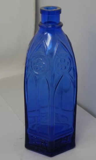 Scarce Carter Cathedral 9.75" Cobalt Blue Ink Bottle