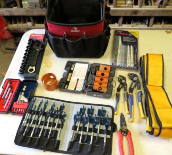 Husky Tool Bag Loaded with Hand Tools