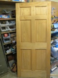 Solid Pine 6 Panel Cross and Bible Door