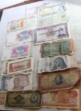 Stack of International Paper Currency