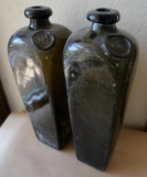 Early WH and WH&C Hand Blown Gin Bottles
