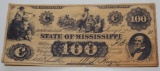 State of Mississippi 100 Dollar Bill