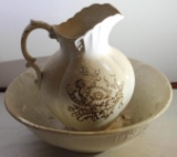 Antique Pitcher and Bowl Wash Set