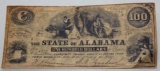 State of Alabama 100 Dollar Bill No. 834