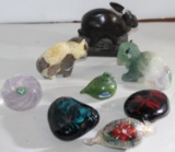Assortment of Collectible Stone, Glass, and Ceramics