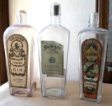 Three Holland Gin Bottles