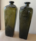 Two Antique Falcon Gin Bottles
