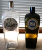 A. Dickins Newark & Finest Old Windmill Gin Bottles