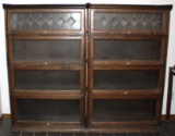 Pair of Old Glass Windowed Display Cases