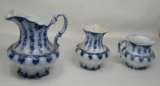 Rare John Maddux Flo Blue Pitcher & Vases