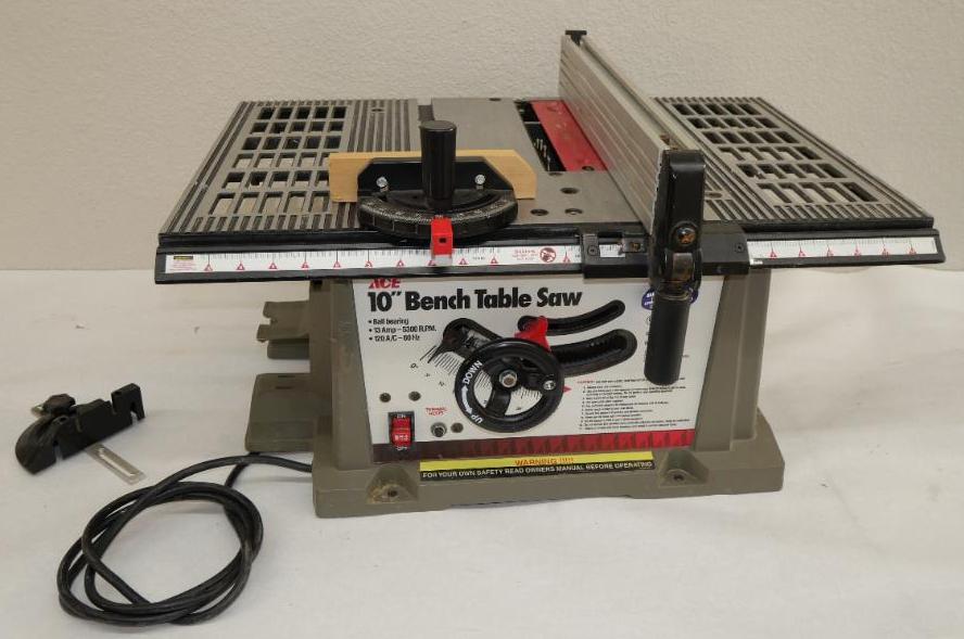 Ace 10" Bench Table Saw Proxibid