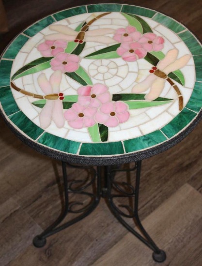 Mosaic Inlay Round Table