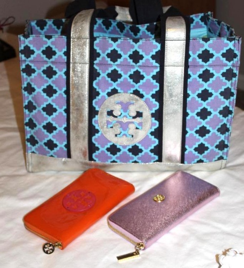Two Wallets and Bag by Tory Burch