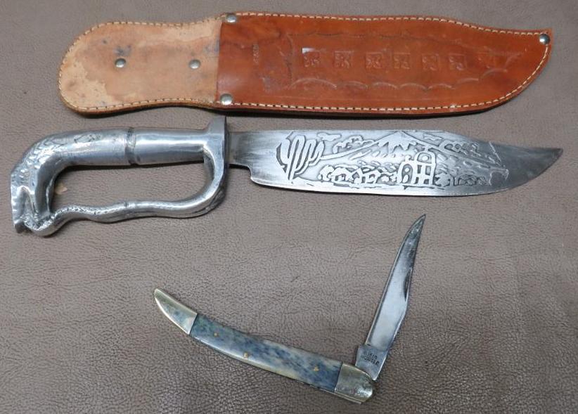 Old Large Mexican Knife With Bowie Like Blade Auction