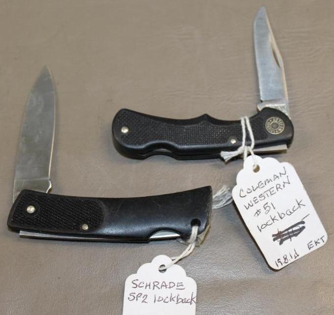 Schrade and Coleman Western Small Folding Knives