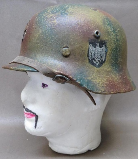 WWII German M40 Camo Helmet