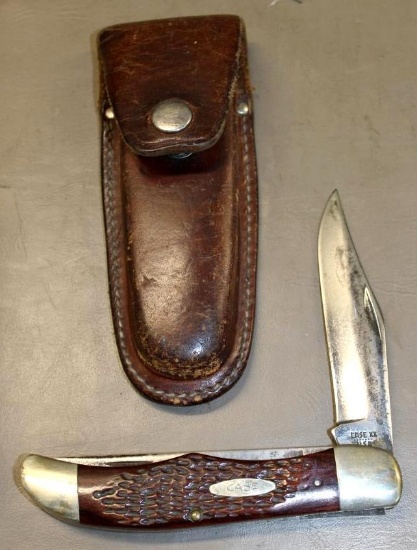 Case Two-Blade Folding Knife in Sheath