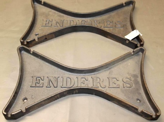Pair of Cast Iron Enderes Name Plates