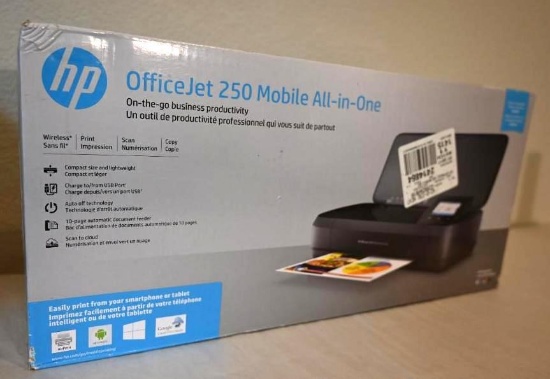 New HP Office Jet 250 Mobile All in One Printer