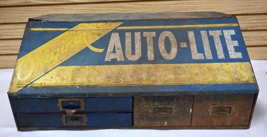 Vintage Auto-Lite Spark Plug Cabinet