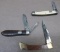 Three Folding Knives