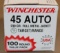 100 Rounds Winchester 45 Auto Ammunition