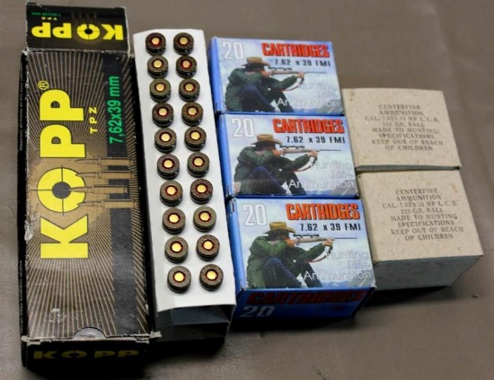 Mixed Assortment 7.62 x 39mm Ammunition