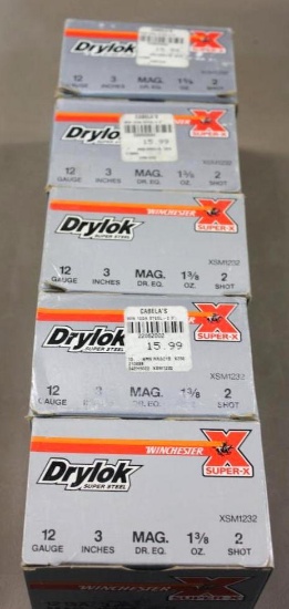 125 Cartridges Winchester Super-X Drylok 12 Gauge Shotshells