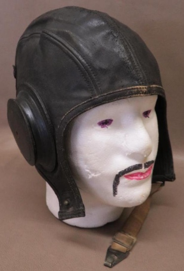 WWII Era US Navy Leather Flight Helmet