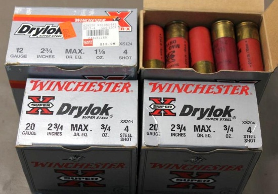 95 Cartridges Winchester Drylok 12 and 20 Gauge Shotshells