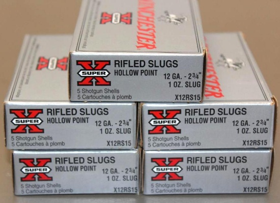 25 Cartridges Winchester Super-X 12 Gauge Shotshells