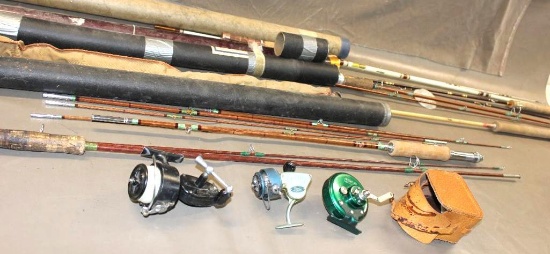 Five Fly Rods with Three Reels