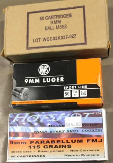 150 Rounds 9mm Ammunition