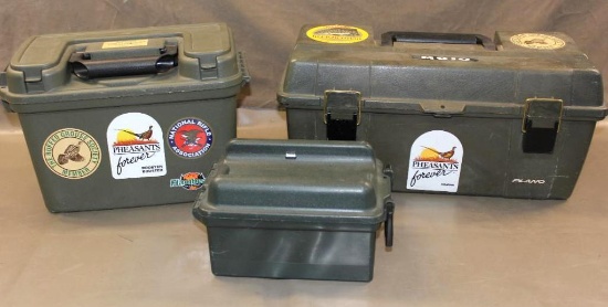 Three Hard Plastic Tackle/Ammo Cases