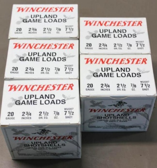 125 Rounds Winchester 20 Gauge Upland Game Loads