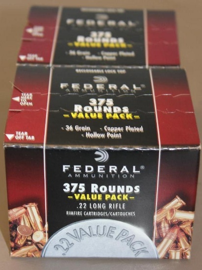 750 Rounds Federal .22 LR Ammunition