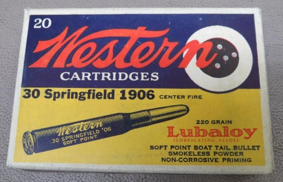 Early Western 30 Springfield 1906 Ammunition