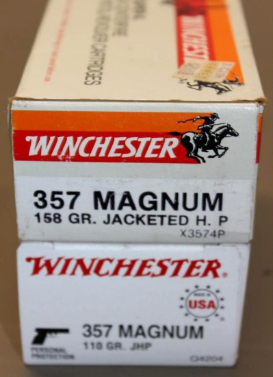 100 Cartridges Winchester 357 Magnum Ammunition