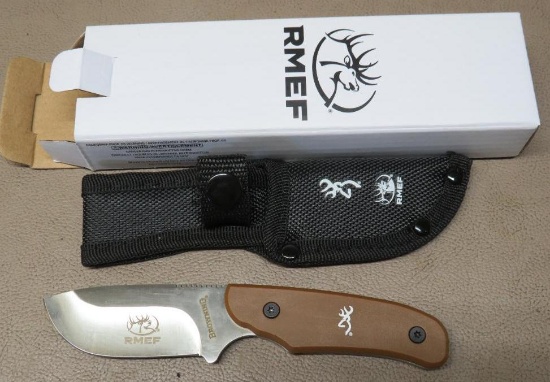 Rocky Mountain Elk Foundation Browning 0519R Sheath Knife