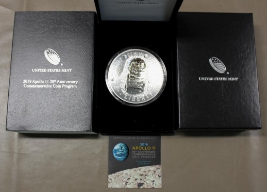 US Mint 2019 Apollo 11 50th Anniversary 5 oz. Fine Silver Coin