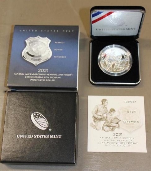 2021 National Law Enforcement Memorial and Museum Proof Silver Dollar