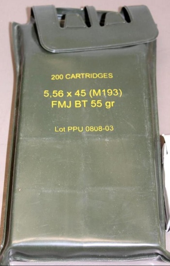 Open Pack with Approximately 178 Rounds 5.56 x 45mm Ammunition